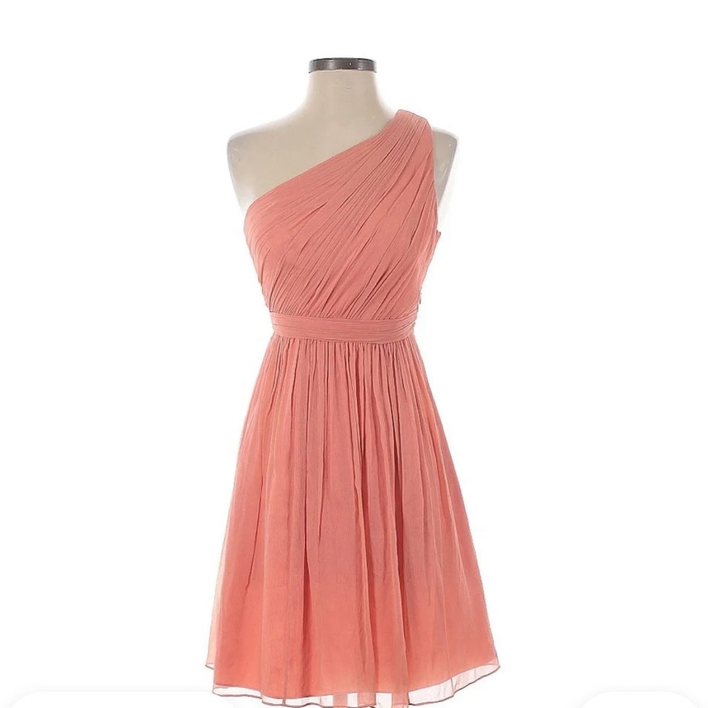 J. Crew One-Shoulder Kylie Coral Dress